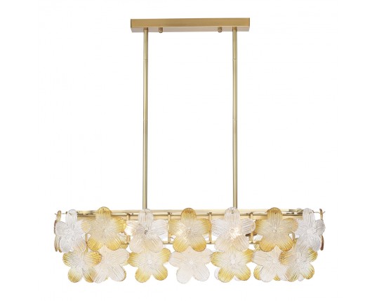 SL6240.203.08 Светильник подвесной ST-Luce золотистый/Прозрачный, янтарный E14 8*60W
