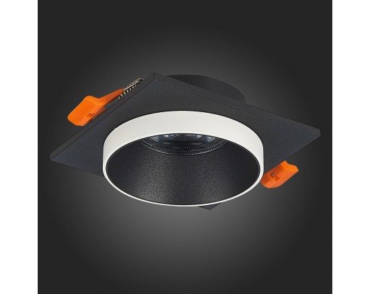 ST206.418.01 Св-к встр. Черный GU10 1*50W  L92xW92xH38 220V Без ламп