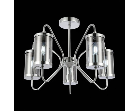 SLE102302-05 Светильник потолочный Хром/Дымчатый E14 5*40W