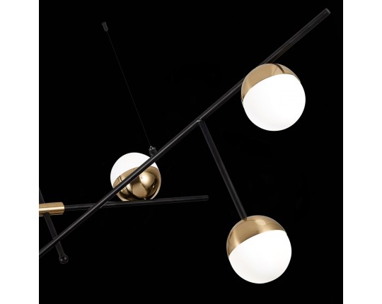 SL1507.422.06 Люстра потолочная ST-Luce Черный/Белый, Золотистый G9 6*5W 4000K