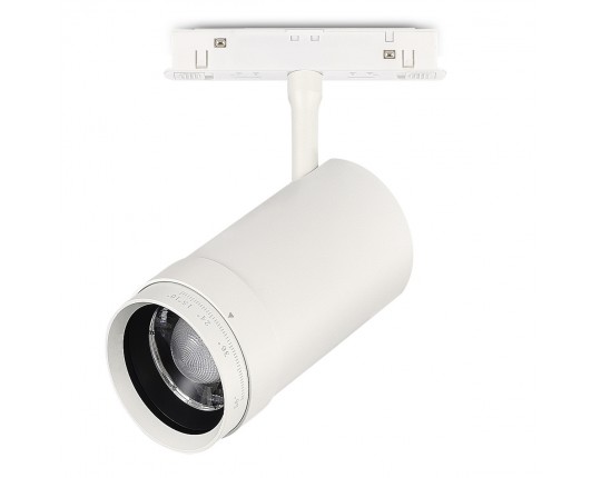 ST357.536.20 Магнитный трековый светильник ZOOM Белый LED 1*20W 3000K Lm Ra90 10-55° IP20 D60xH170 4