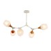 SLE113502-05 Светильник потолочный Белый, Светлое дерево/Белый E27 5*60W