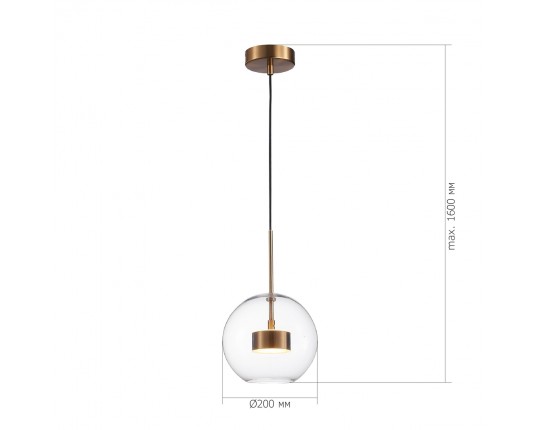 SL1133.233.01 Светильник подвесной ST-Luce Латунь/Прозрачный LED 1*14W 3000K