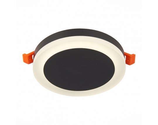 ST104.442.06 Светильник встраиваемый Черный LED 1*6W 4000K 468Lm Ra>80 120° IP20 D110xH20 170-240V