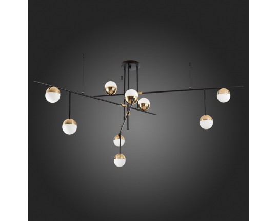 SL1507.422.09 Люстра потолочная ST-Luce Черный/Белый, Золотистый G9 9*5W 4000K