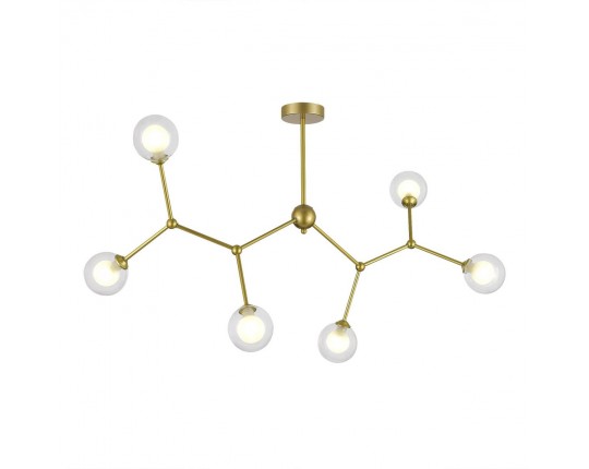 SLE1106-203-06 Светильник подвесной Золотистый/Прозрачный, Белый G9 LED 6*5W