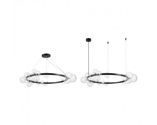 SL1165.403.24 Светильник подвесной ST-Luce Черный/Прозрачный G4 24*5W