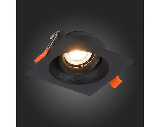 ST208.418.01 Св-к встр. Черный GU10 1*50W  L94xW94xH40 220V Без ламп