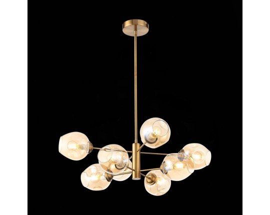 SL1500.203.08 Светильник подвесной ST-Luce Золотистый/Янтарный E14 8*40W