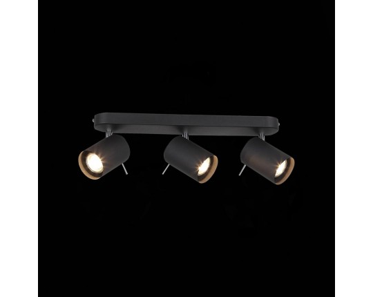 SL597.401.03 Спот ST-Luce Черный, Хром/Черный GU10 LED 3*3W