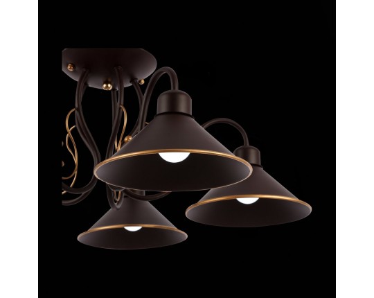 SLE120402-05 Светильник потолочный темно-коричневый/темно-коричневый E27 5*60W