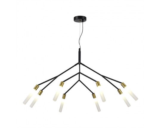 SLE1129-403-08 Светильник подвесной Черный, латунь/Белый G9 8*5W