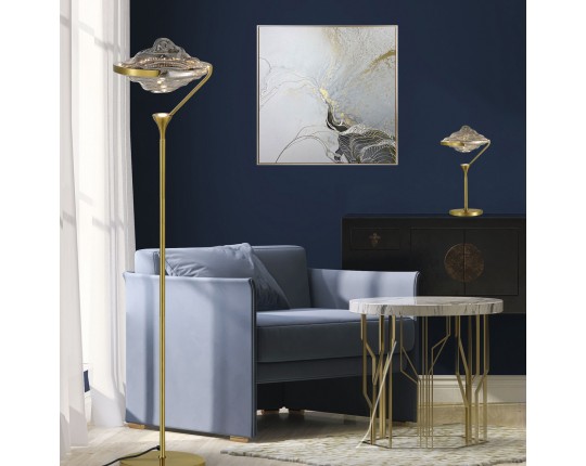 SL6115.304.01 Прикроватная лампа ST-Luce Латунь/Дымчато-Серый LED 1*19W 3000K