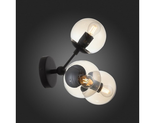 SL549.411.03 Бра ST-Luce Черный/Янтарный E27 3*40W