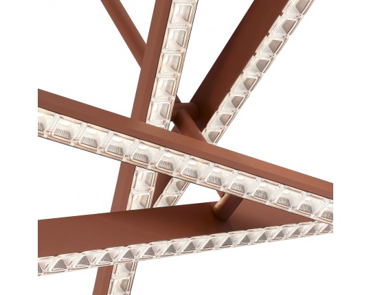 SL1018.613.04 Светильник подвесной ST-Luce терракотовый/прозрачный LED 1*43W 4000K