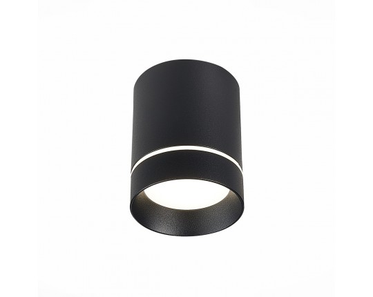 ST115.432.07 Светильник потолочный Черный LED 1*7W 3000K 490Lm Ra>90 120° IP20 D79xH100 170-240V