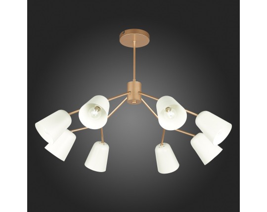 SLE155902-08 Светильник потолочный Золотистый/Белый E14 8*40W