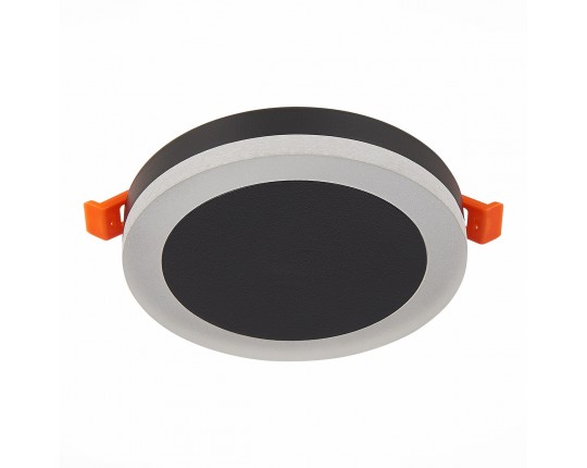 ST104.442.06 Светильник встраиваемый Черный LED 1*6W 4000K 468Lm Ra>80 120° IP20 D110xH20 170-240V
