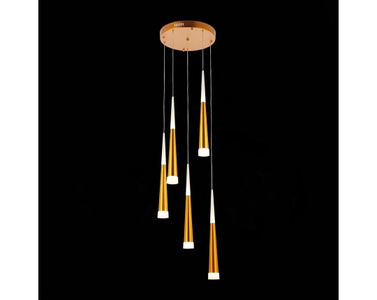 SLE200103-05 Светильник подвесной Золотистый/Золотистый, Белый LED 5*7W 3000K