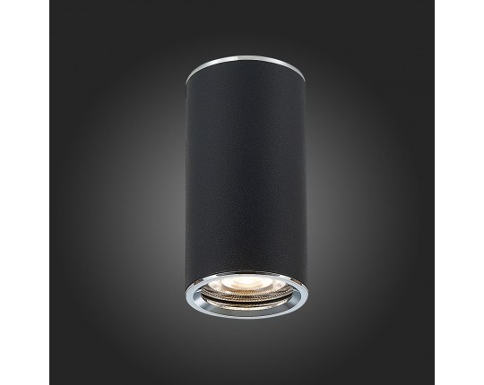 ST111.407.01 Светильник потолочный Черный GU10 1*50W  D54xH105 220V Без ламп