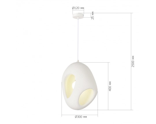 SL1522.543.01 Светильник подвесной ST-Luce белый/белый E27 1*60W