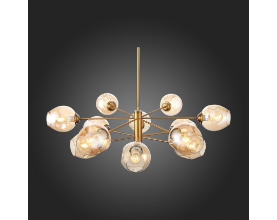 SL1500.203.12 Светильник подвесной ST-Luce Золотистый/Янтарный E14 12*40W