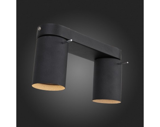 SL597.401.02 Спот ST-Luce Черный, Хром/Черный GU10 LED 2*3W