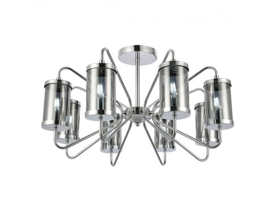 SLE102302-08 Светильник потолочный Хром/Дымчатый E14 8*40W