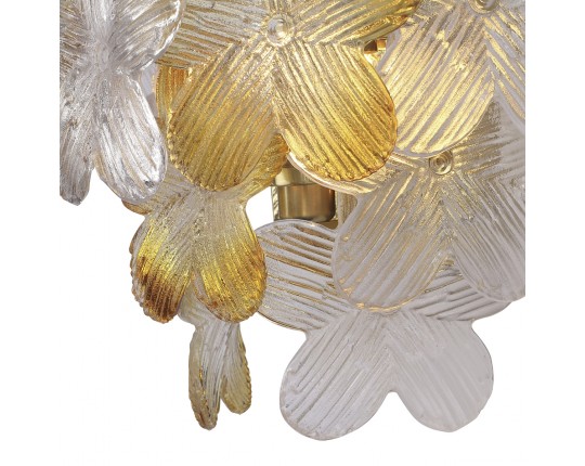 SL6240.201.02 Светильник настенный ST-Luce золотистый/Прозрачный, янтарный E14 2*60W