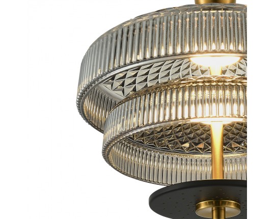 SL6122.303.01 Светильник подвесной ST-Luce Латунь/Латунь, Дымчатый LED 1*8W 3000K