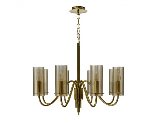 SL2005.303.08 Светильник подвесной ST-Luce латунь/коньячный E14 8*40W