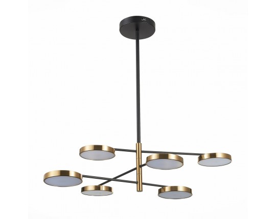 SL1605.413.06 Светильник потолочный  ST-Luce Черный/Латунь, Белый LED 6*7,5W 3000K