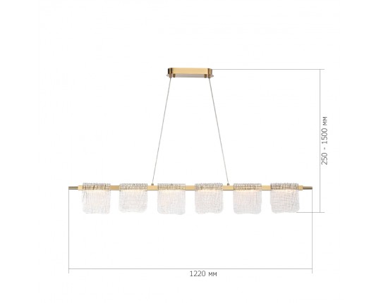 SL6021.203.36 Светильник подвесной ST-Luce золотистый/прозрачный LED 1*36W 3000K