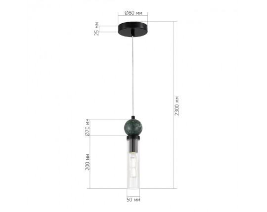 SL1244.403.01 Светильник подвесной ST-Luce черный/прозрачный E14 1*40W