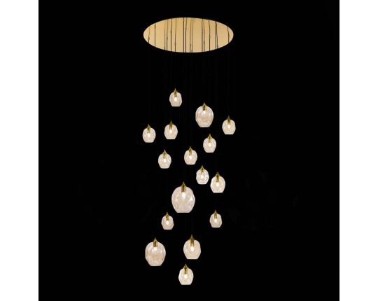 SL1188.303.16 Люстра подвесная ST-Luce Латунь/Коньячный E14/E27 12+4*40W