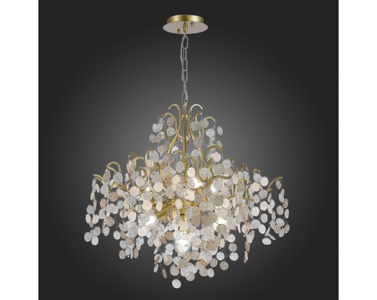 SL1650.303.08 Люстра подвесная ST-Luce Латунь/Прозрачный, Золотой E14 8*60W