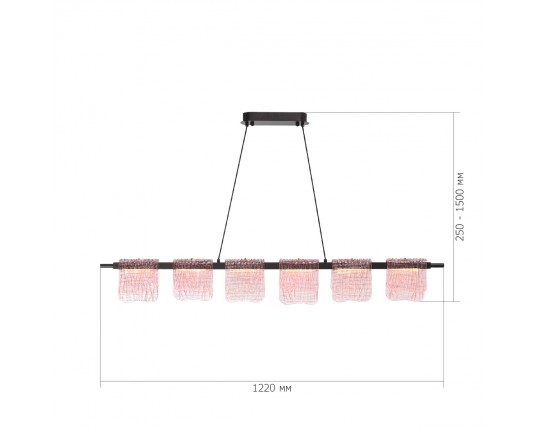 SL6021.403.36 Светильник подвесной ST-Luce черный/розовый LED 1*36W 3000K