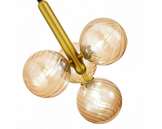 SLE220323-04 Светильник подвесной Золото/Янтарный G9 4*5W 4000K