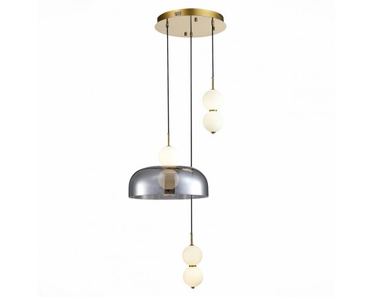 SL6112.203.21 Светильник подвесной ST-Luce Золотистый/Молочно-Белый,Прозрачно-Дымчатый LED 1*21W