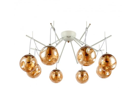 SLE110202-08 Светильник потолочный Белый/Янтарный E14 8*40W