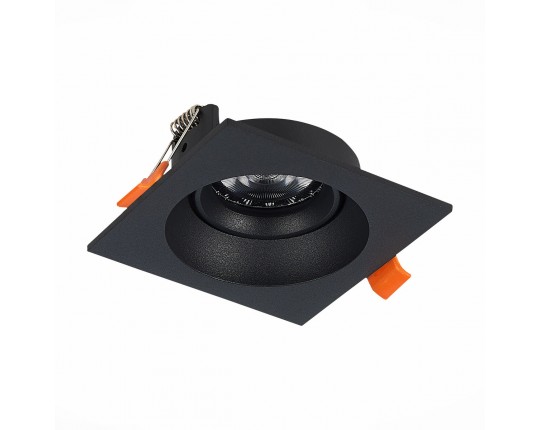 ST208.418.01 Св-к встр. Черный GU10 1*50W  L94xW94xH40 220V Без ламп