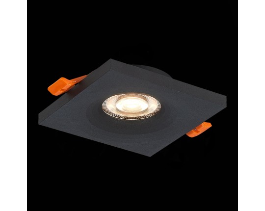 ST205.418.01 Св-к встр. Черный GU10 1*50W  L94xW94xH27 220V Без ламп