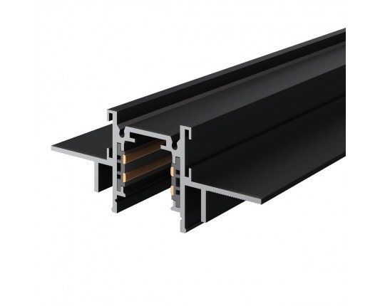 ST1004.429.12 Шинопровод магнитный встраиваемый под ГКЛ 12мм ST-Luce Черный L2000мм(заглушки в комп)