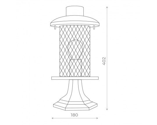 SL080.405.01 Светильник уличный наземный ST-Luce Темный кофе/Прозрачный, Темный кофе E27 1*60W