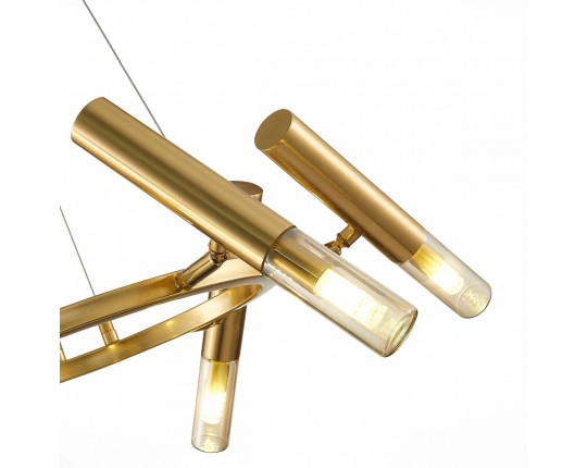 SL1236.203.06 Люстра подвесная ST-Luce Золотистый/Коньячный, Золотистый G9 LED 6*5W