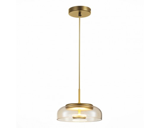 SL6002.203.01 Подвес ST-Luce Золотистый/Янтарный LED 1*7W 4000K