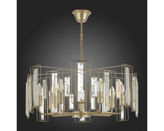 SLE103403-07 Светильник подвесной Шампань/Прозрачный E14 7*40W
