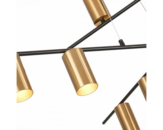 SL1206.402.12 Светильник потолочный ST-Luce Черный/Латунь GU10 12*7W