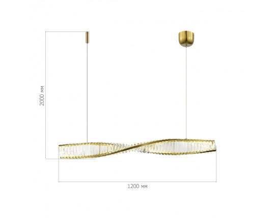 SL6205.313.01 Светильник подвесной ST-Luce Латунь/Прозрачный LED 1*21W 4000K