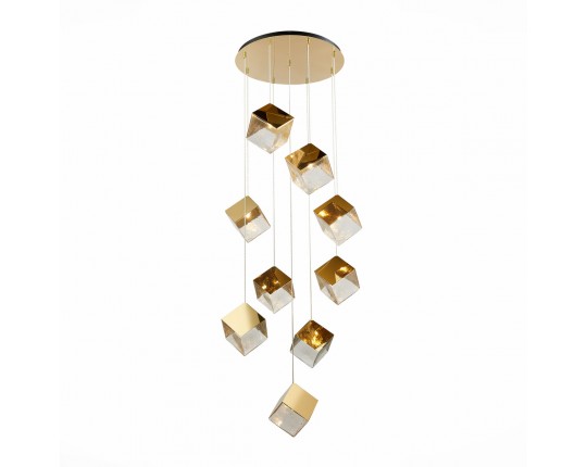 SL1182.203.09 Светильник подвесной ST-Luce Золотистый/Прозрачный, Золотистый G9 9*5W